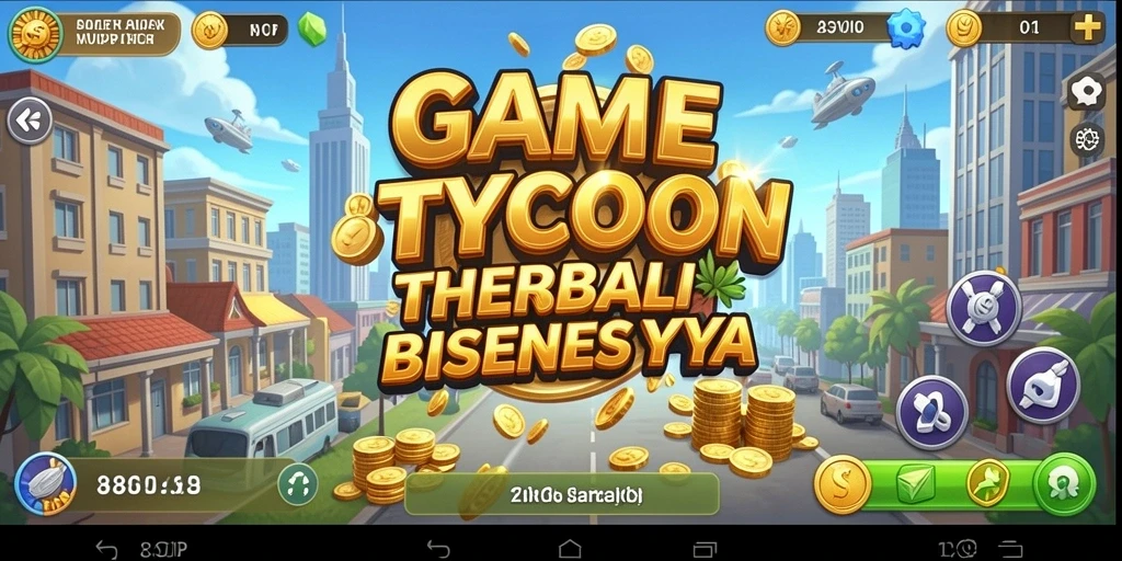 Gameplay Tycoon yang menarik dan penuh strategi.