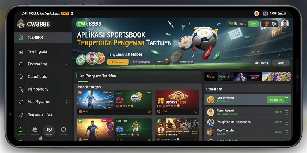 Tampilan gameplay aplikasi Sportsbook CW8888 yang menarik.