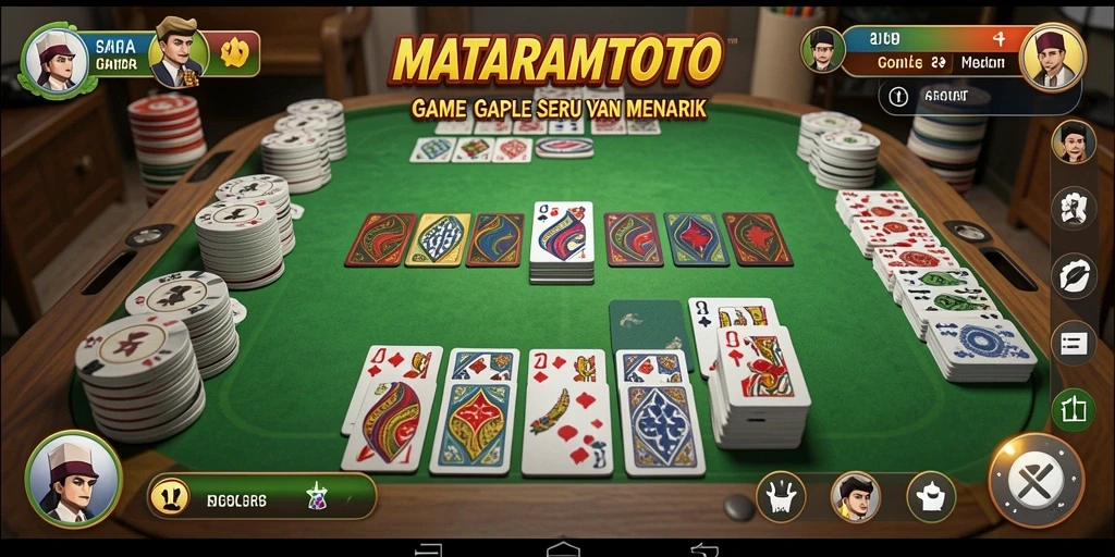 Gameplay seru Gaple di MATARAMTOTO yang mengasyikkan.