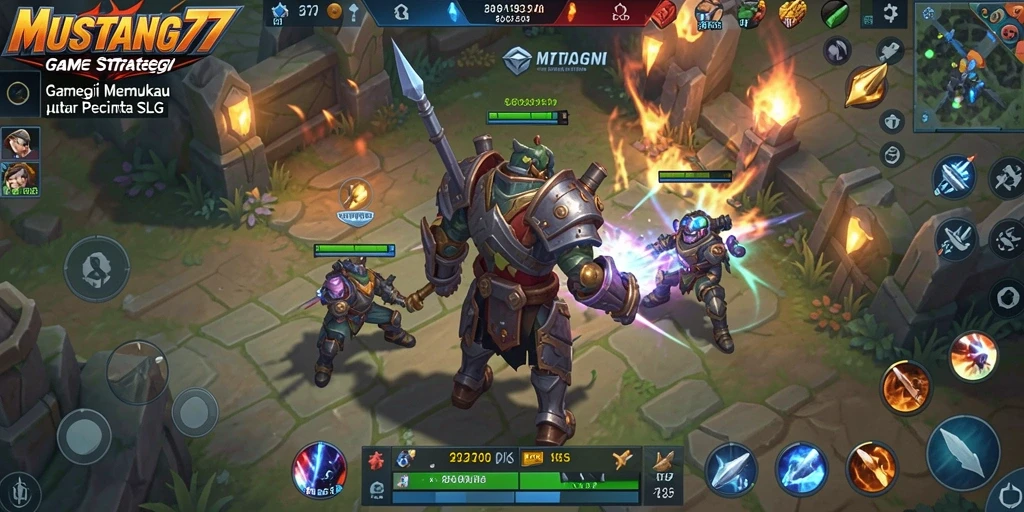 Tangkapan layar gameplay menarik dari MUSTANG77 dengan strategi SLG yang mendebarkan.