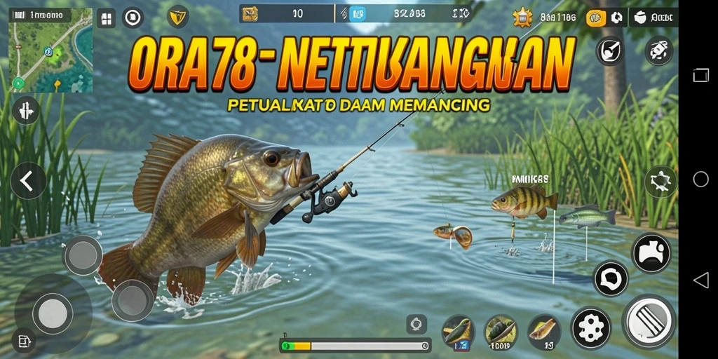 Tampilan gameplay yang menakjubkan saat memancing di ORA78.
