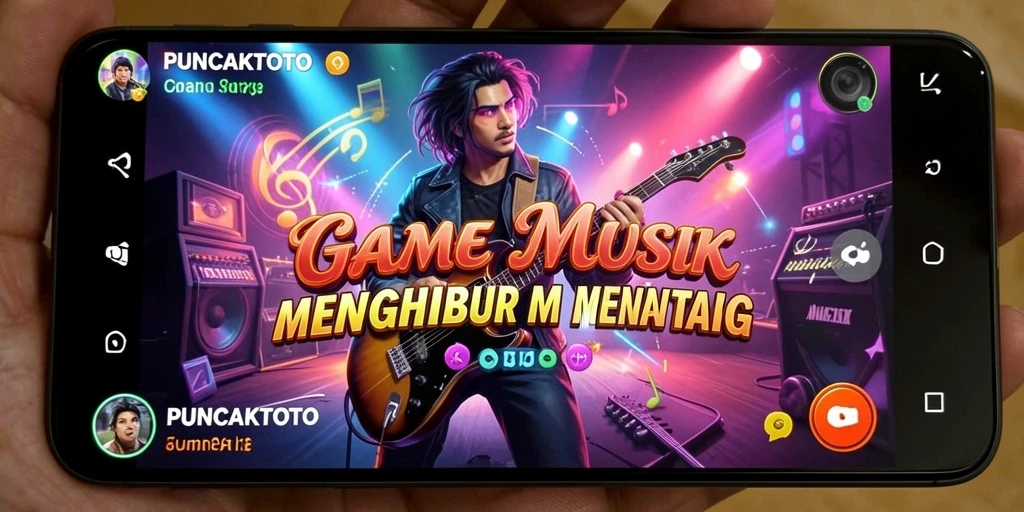 Screenshot PUNCAKTOTO menampilkan pengalaman bermain musik yang seru.