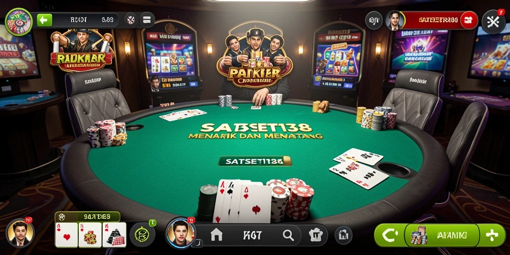 Screenshot SATSET138 menampilkan aksi seru permainan Poker yang mendebarkan.