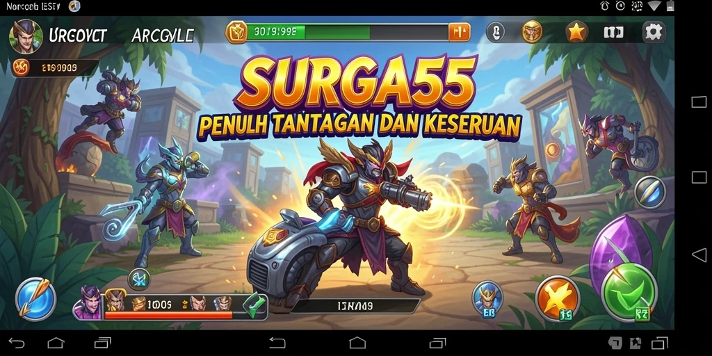 Tampilan gameplay yang seru dan menegangkan dalam SURGA55.