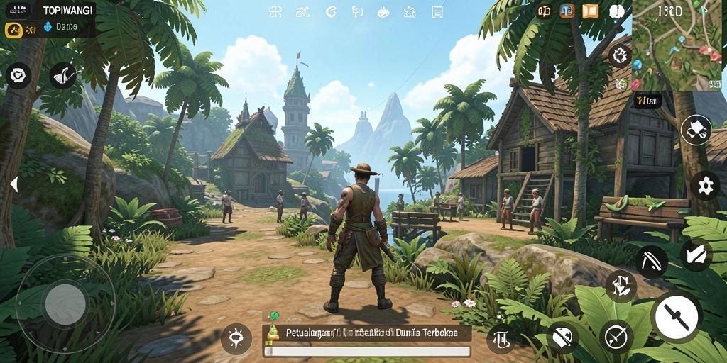 Tampilan gameplay Open World yang menakjubkan di TOPIWANGI.