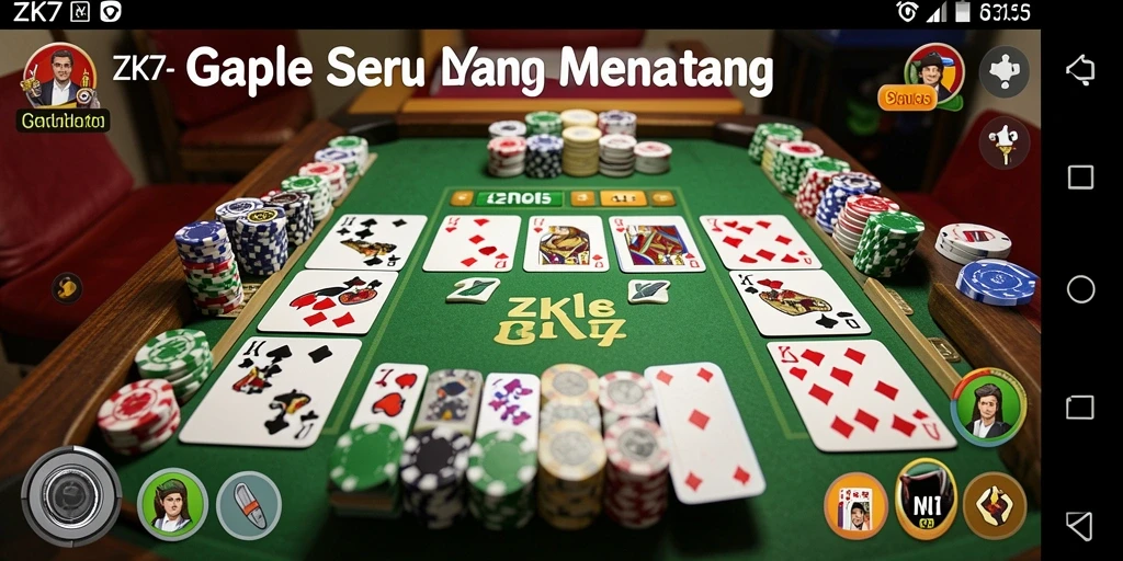 Gameplay seru ZK7 dalam permainan Gaple dengan teman.