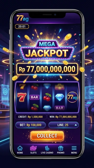 Tampilan aplikasi 77ag yang intuitif dan mudah dinavigasi.